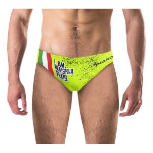 Man Swimsuit I AM WATERPOLO GREEN
