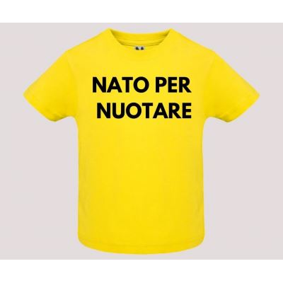 T-shirt baby short sleeve mod. Nata/o per Nuotare