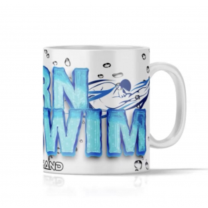 Ceramic mug  Born to Swim